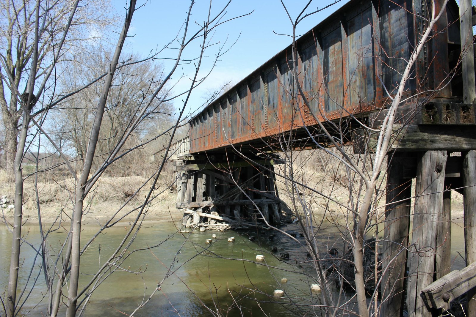 Looking west (railroad south)